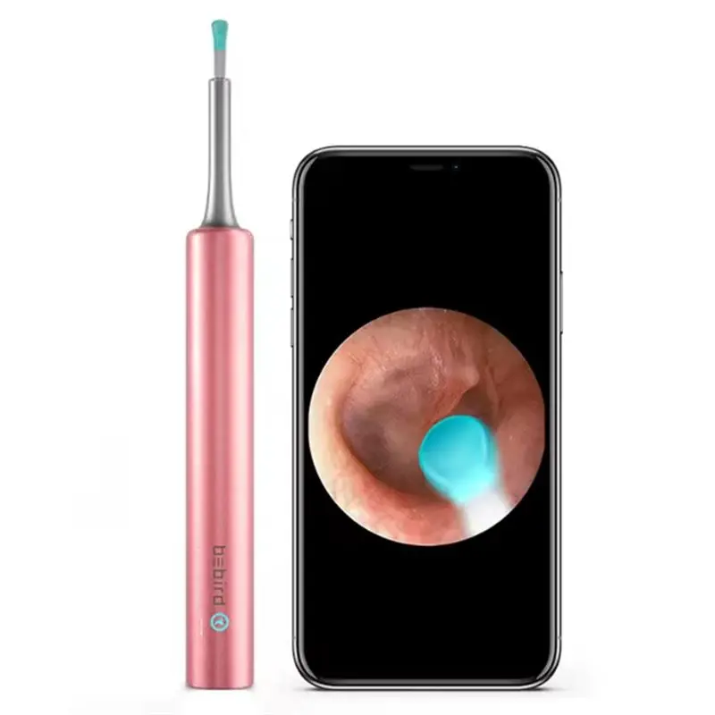 TE110BBD0003_70211 BEBIRD T5 3MP KAMERA 3.5MM LENS ŞARJLI WIFI GÖRÜNTÜLÜ KULAK TEMİZLEYİCİ PEMBE RENK - Görsel 1