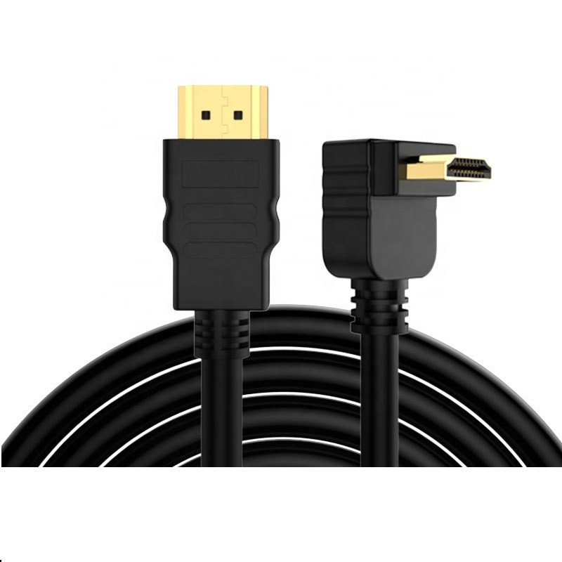 TK140SEN0015_72752 SENSEI S-90DOWN-HDTV 4K 2.0V 3D 1.5 METRE 90 DERECE AÇILI L TİPİ ALTIN UÇLU HDMI KABLO - Görsel 1