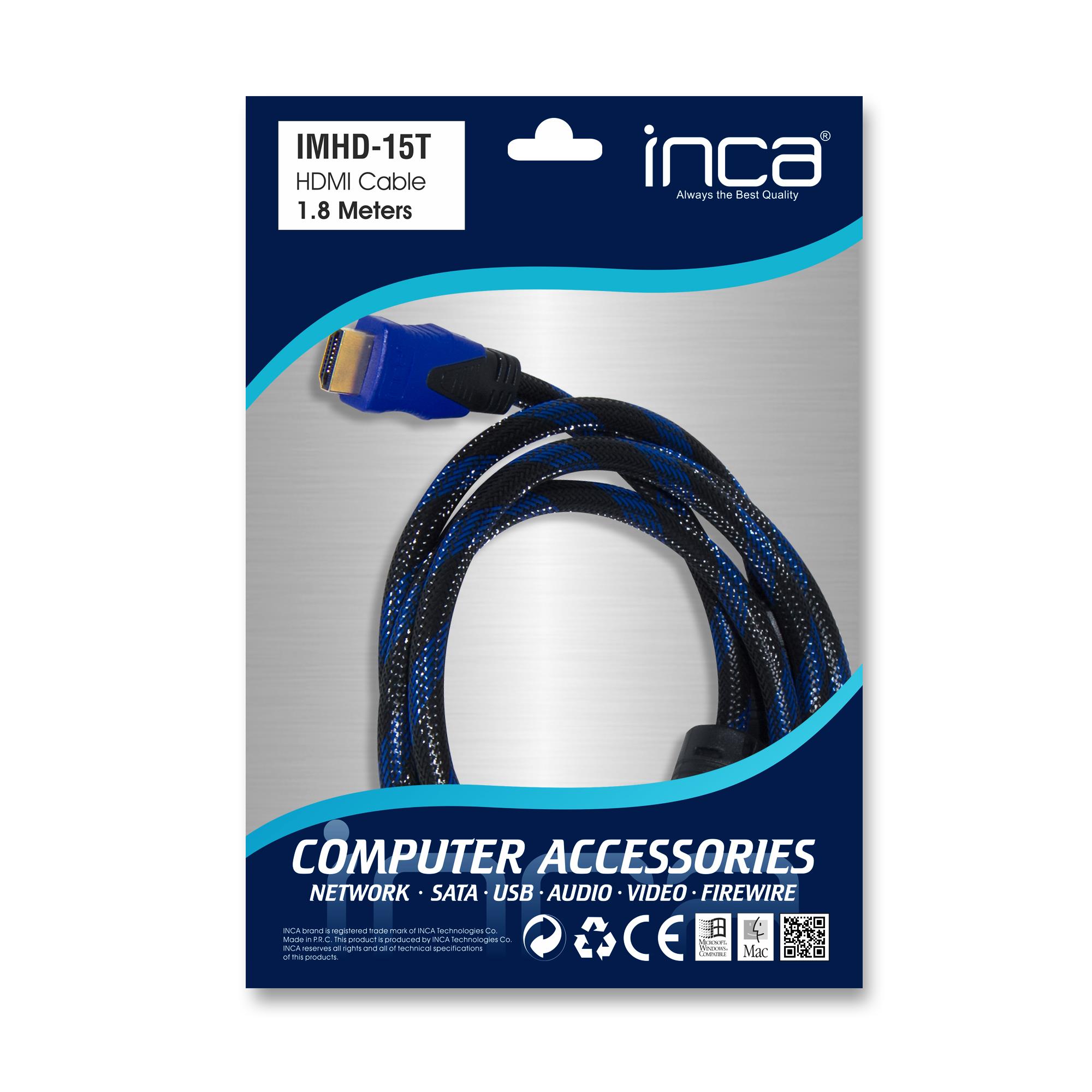 TK230INC0007_29687 INCA IMHD-15T 1,8MT 4K HDMI KABLO - Görsel 1