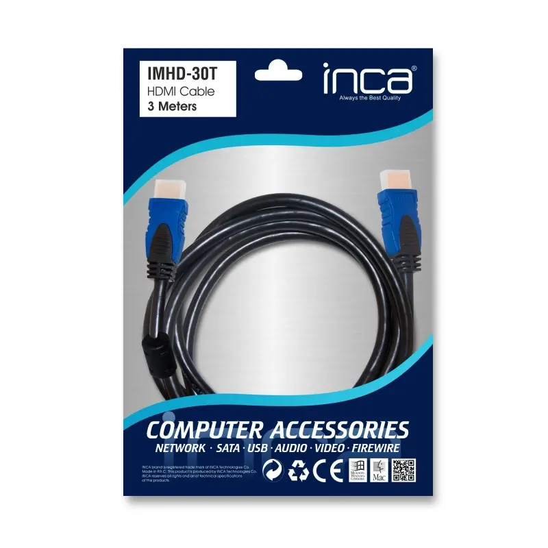 TK230INC0008_29689 INCA IMHD-30T 3MT HDMI KABLO - Görsel 1
