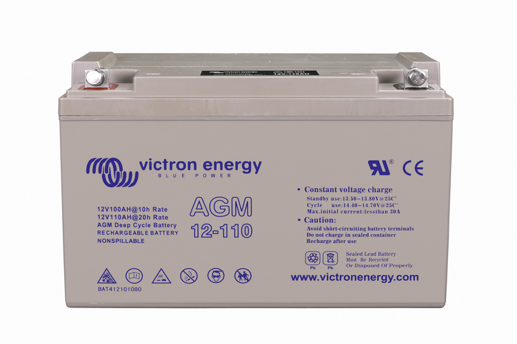 bat412101084 Victron Energy 12V/110Ah AGM Deep Cycle Batt. - Görsel 1