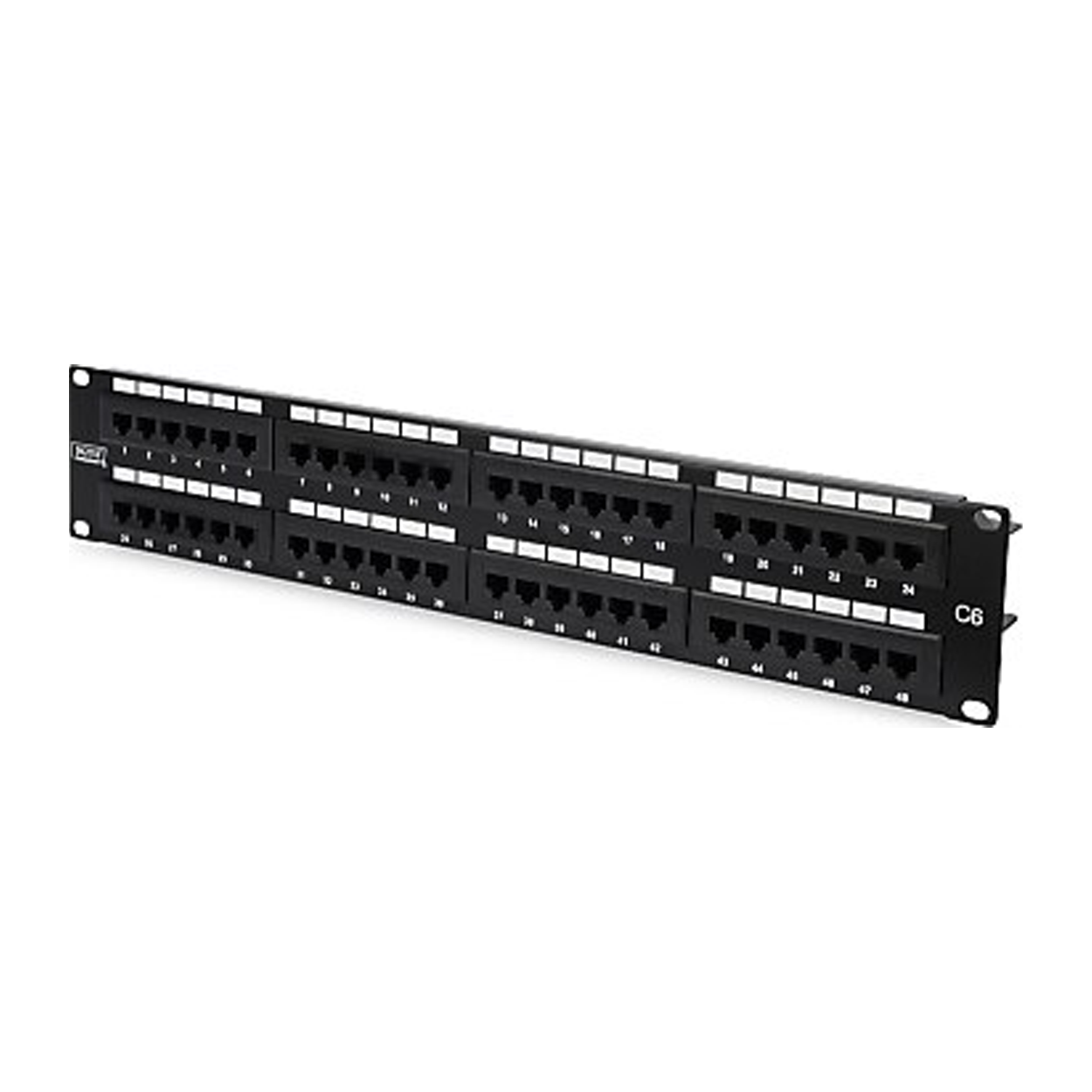 czIZAbu7u9rORUfetGZA1CtK2nhxN0W6p0SKQfw2 OJC CAT6 UTP 48 Port 2U Siyah Patch Panel Dolu - Görsel 1