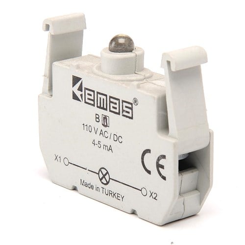 org_636278060148502390 Emas Sinyal Kontağı 220V Ledli (Beyaz) - Görsel 1