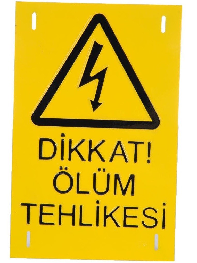 org_636407441808289304 Radsan Ölüm Tehlike Levhası Yeni Tip Sarı 15X23 Cm - Görsel 1