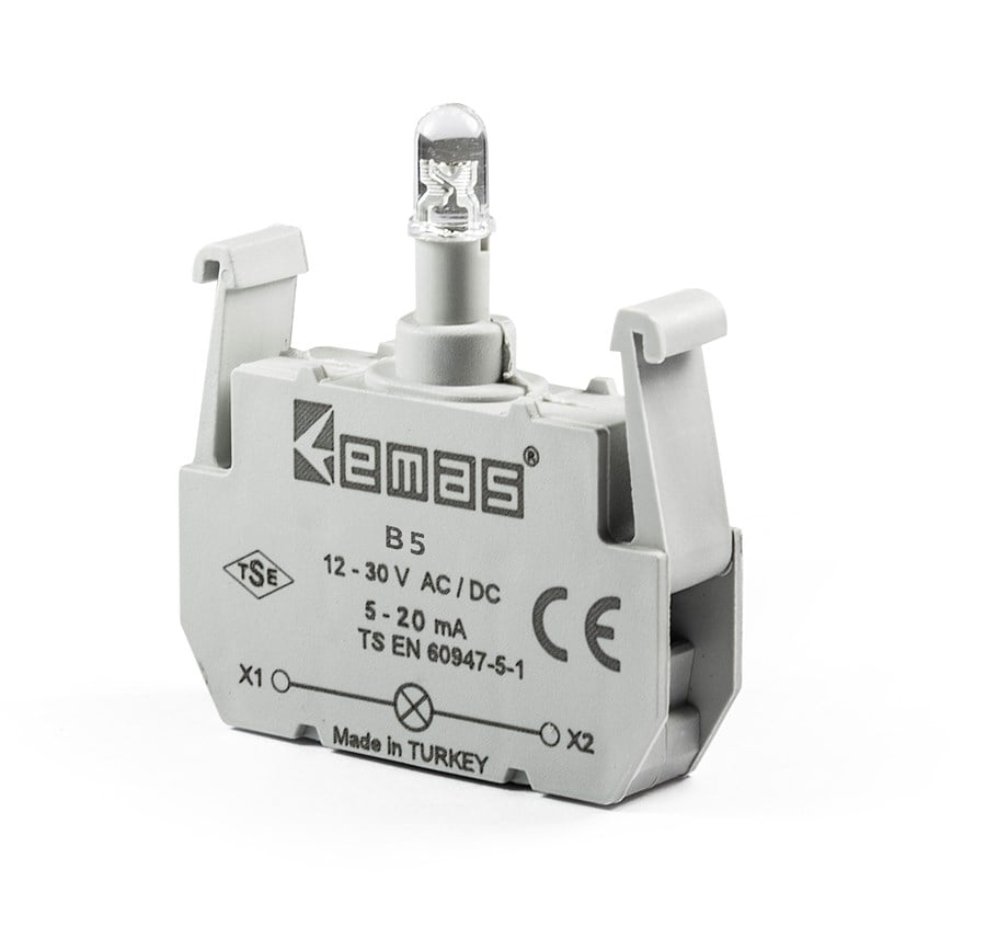 org_637201371462275989 Emas Sinyal Kontağı 24V Ledli ( Beyaz) - Görsel 1