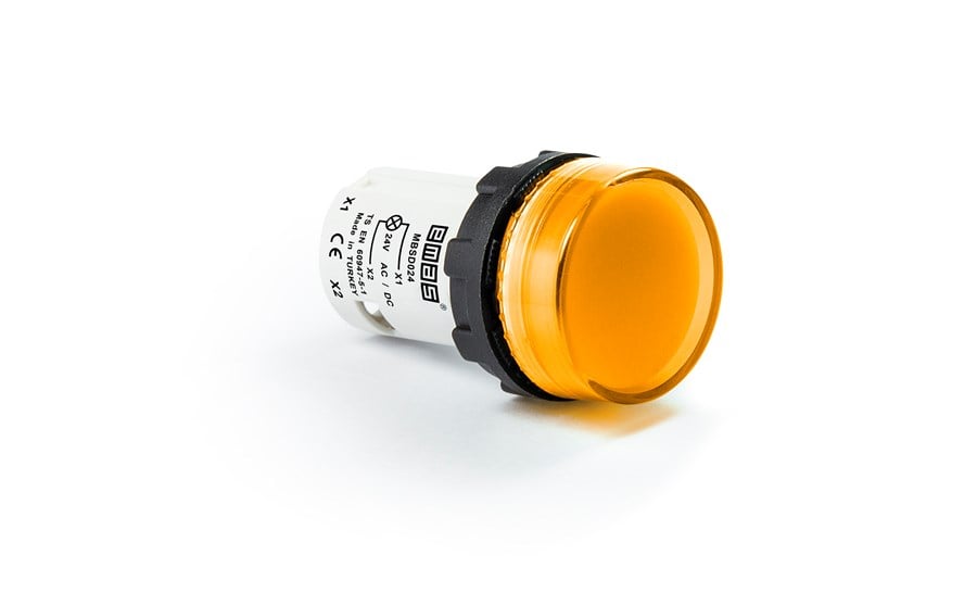 org_637201404010797157 Emas Ledli Sinyal Lambası Sarı 24V Ac/dc - Görsel 1