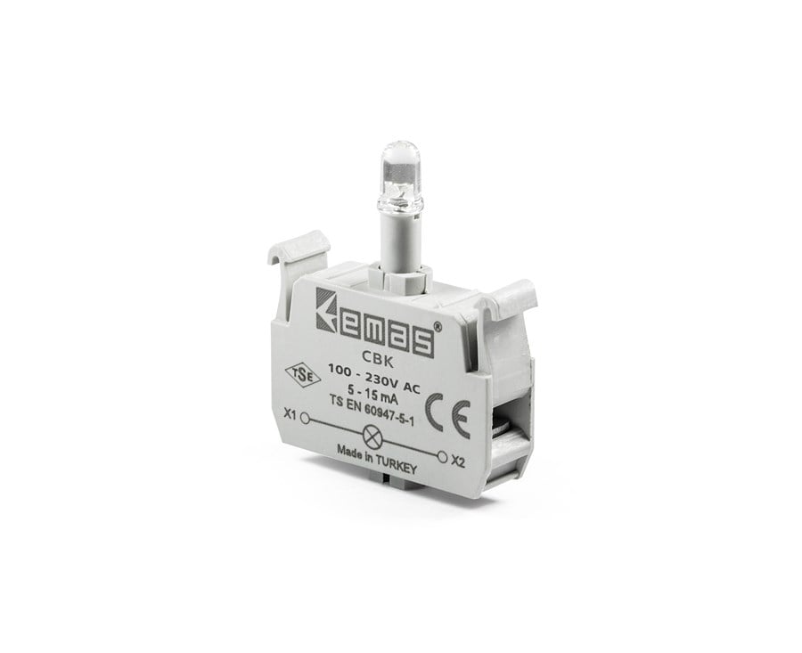 org_637202212707793558 Emas Sinyal Bloğu Ledli 100-230V Ac Kırmızı - Görsel 1