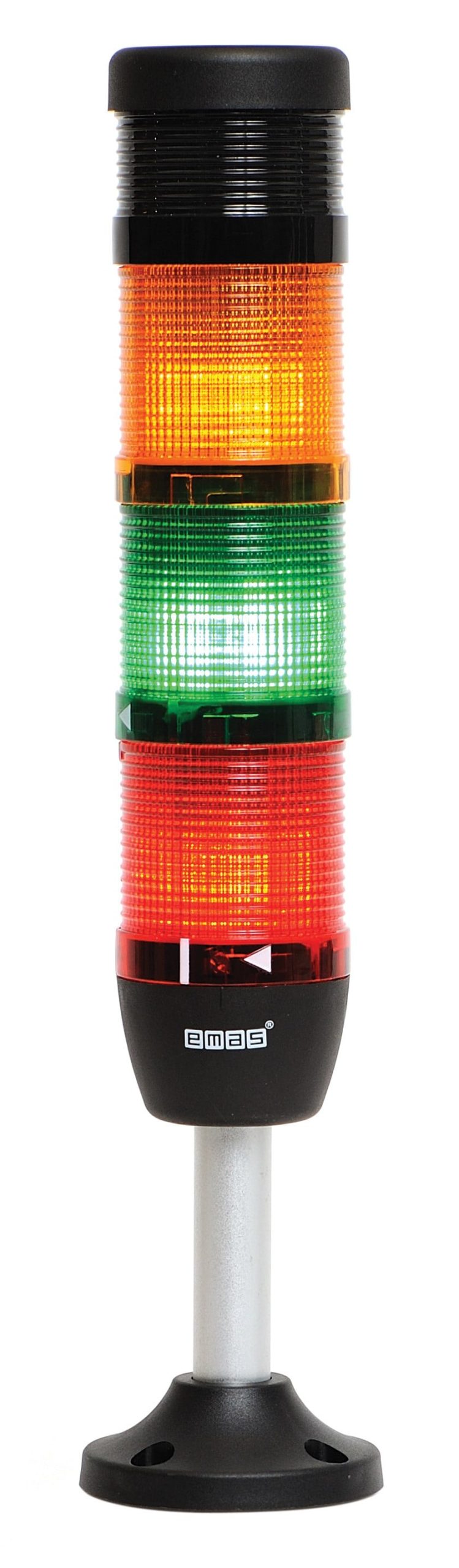 org_637202321698990479 Emas Işıklı Kolon 3 Kat Ledli Flaşörlü Buzzerlı 24V Ac/dc - Görsel 1