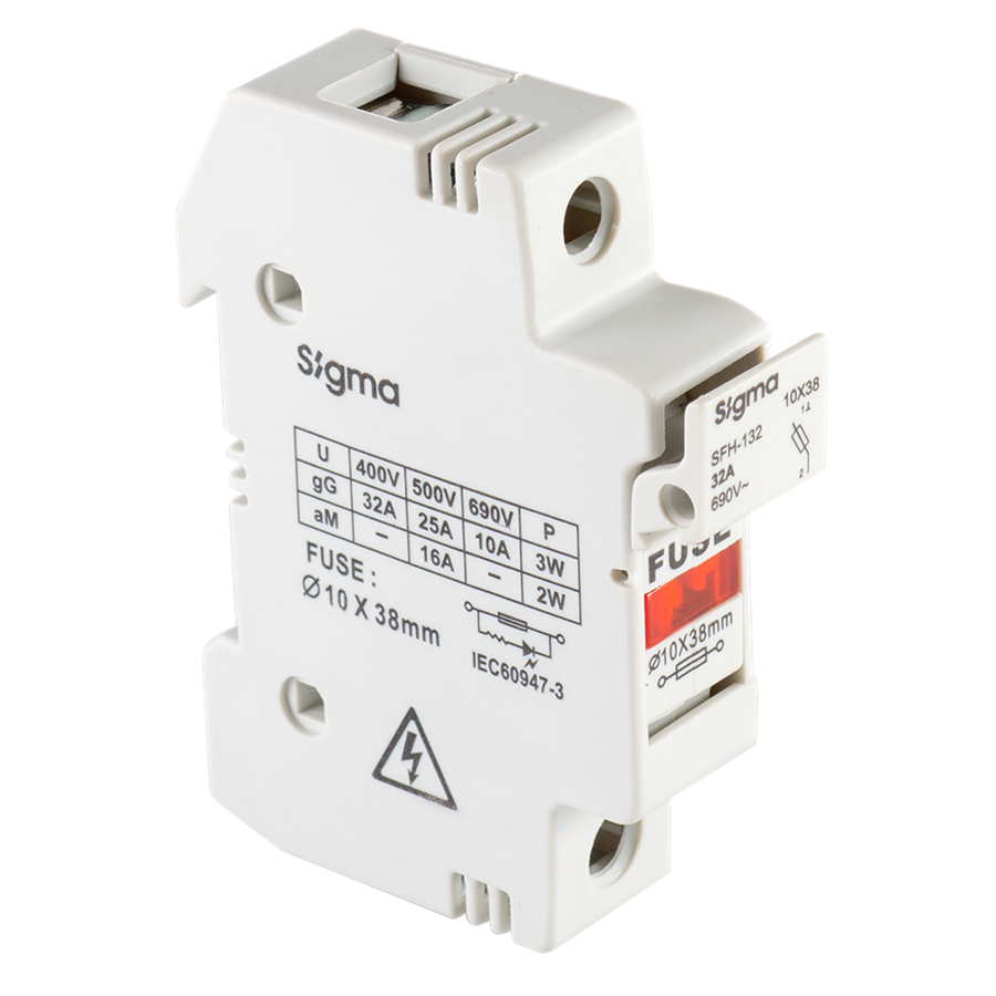 org_637209032928682764 Sigma Silindirik Sigorta Yuvası 3P 32A 10X38 - Görsel 1