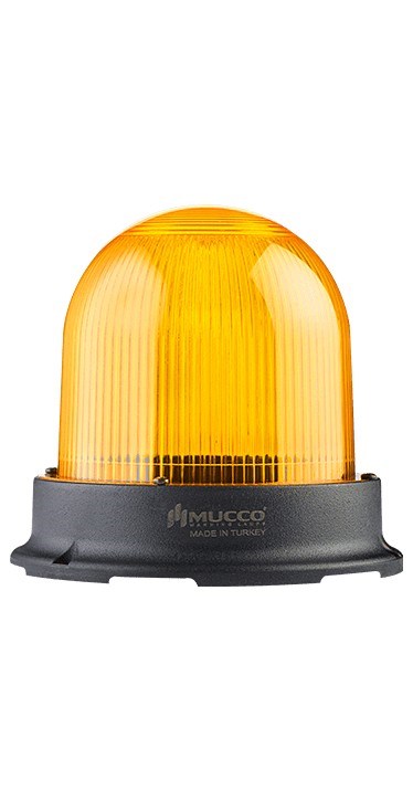 org_637209158291282952 Mucco Mini Tepe Lambası Sarı Flaşör 24V Dc Snt-715-F3 - Görsel 1