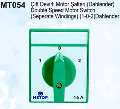 org_637212750820344084 Metop Pako Şalter 3X16a Çift Devirli Motor Şalteri (Dahlender) 1-0-2 - Görsel 1
