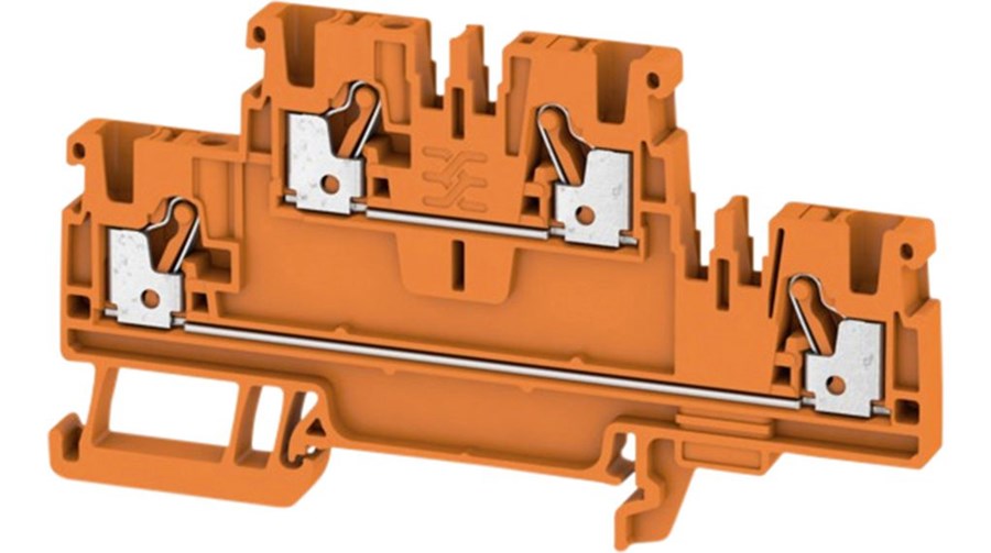org_637611647117651609 Weidmuller Push In İki Katlı Ray Klemens 2.5Mm Turuncu A2t 2.5 - Görsel 1