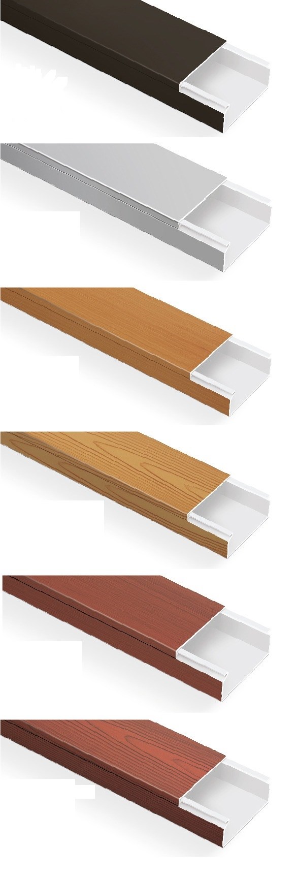 org_637632505784416859 Mutlusan Kablo Kanalı 100X50mm Merbau (Sidem) Kapaklı - Görsel 1