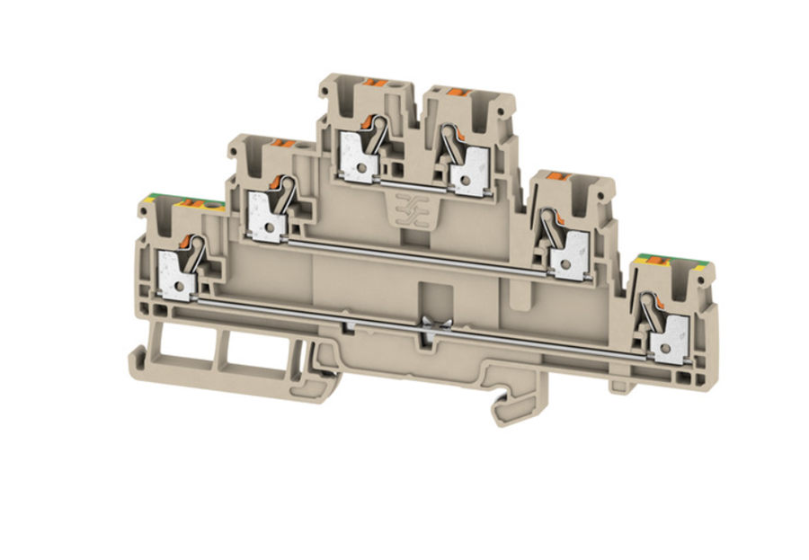 org_638071286146795276 Weidmüller Üç Katlı Klemens 2.5Mm A3t 2.5 Ft-Ft-Pe - Görsel 1