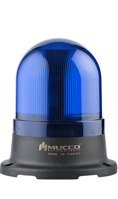 org_638110222863538745 Mucco Tepe Lambası Mavi Flaşör-Buzzer 40-260V Snt-725-Fb-4 - Görsel 1