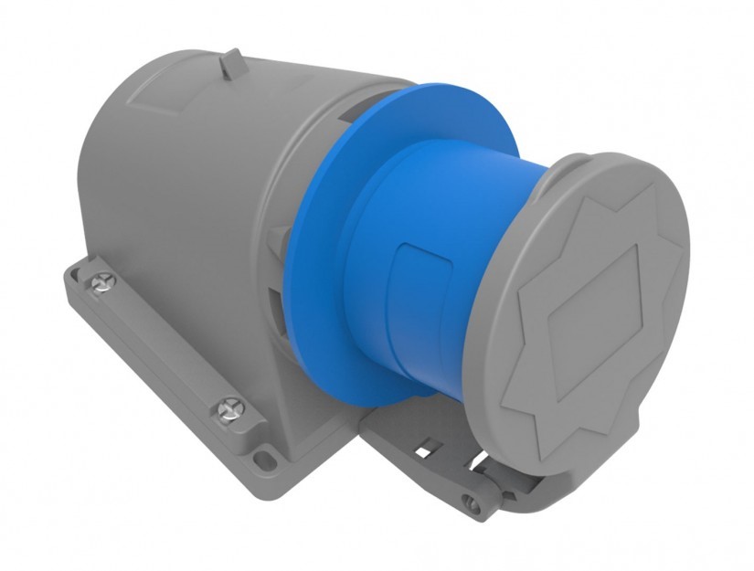 org_638132579112837557 Bemis 3X32a Eğik Duvar Fiş (Yay Kapaklı) 90D Ip44 - Görsel 1
