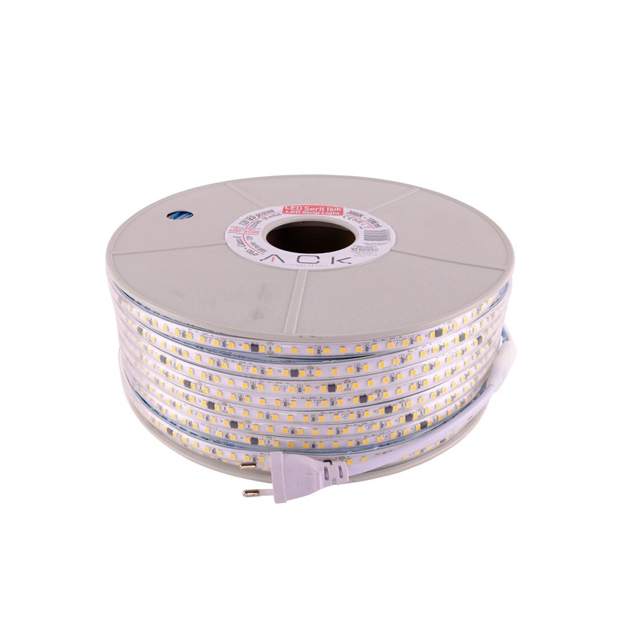 org_638442986634480123 Ack Şerit Led 220V Mavi (Mt=10w+120 Led) Ip65 - Görsel 1