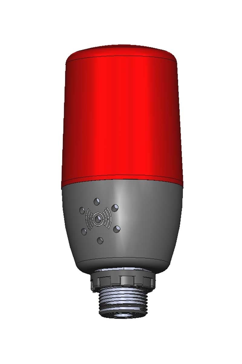 org_638469648934833616 Emas Işıklı Kolon 1 Kat Ledli 24V Ac/dc Kırmızı-Buzzer-Döner - Görsel 1