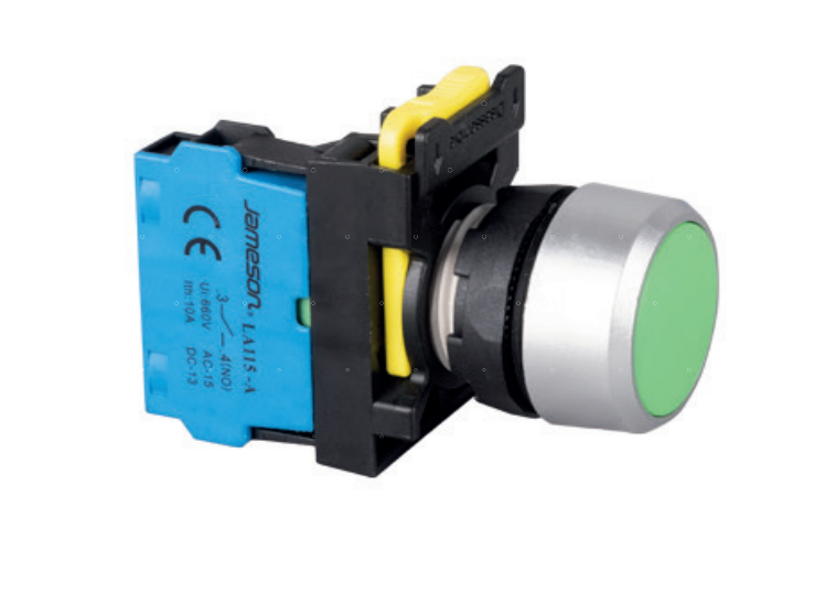 org_638563140053807848 Jameson Işıklı Yaylı Buton 1No Yeşil 24V Ac/dc A1-10D-24 - Görsel 1