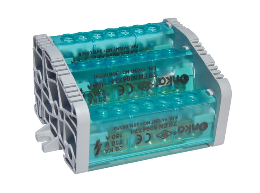 org_638568100509460706 Onka Dağıtıcı 3 Kutup 22 Delikli 2/20 (12X7mm 160A) (Eski Kod: 2155) - Görsel 1