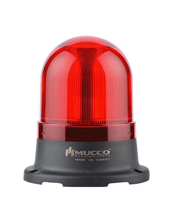 org_638581064784573786 Mucco Tepe Lambası Kırmızı Flaşör-Buzzer 40-260V Snt-725-Fb-1 - Görsel 1