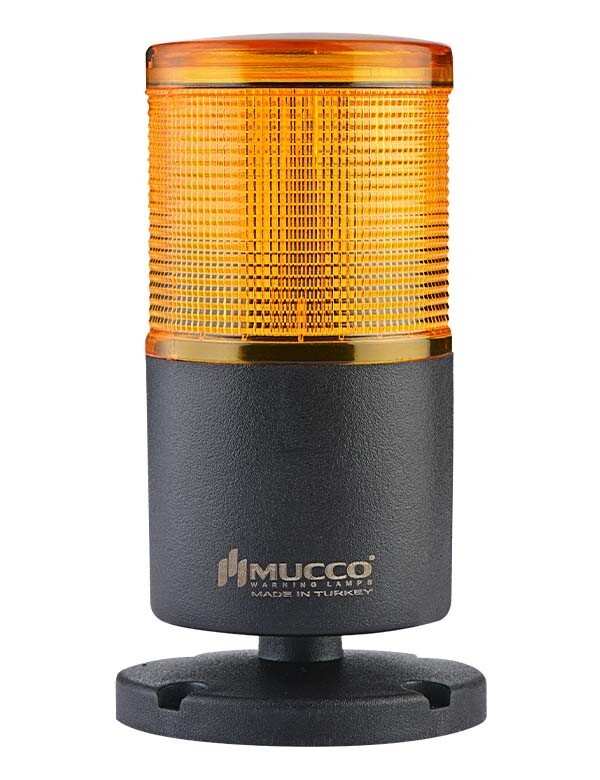 org_638581081774945196 Mucco Işıklı Kolon Tek Katlı Sarı Çakar 24V Dc Snt-7024-C1-3 - Görsel 1
