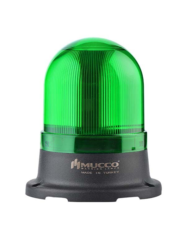 org_638581087597123284 Mucco Mini Tepe Lambası Yeşil Flaşör 24V Dc Snt-715-F2 - Görsel 1