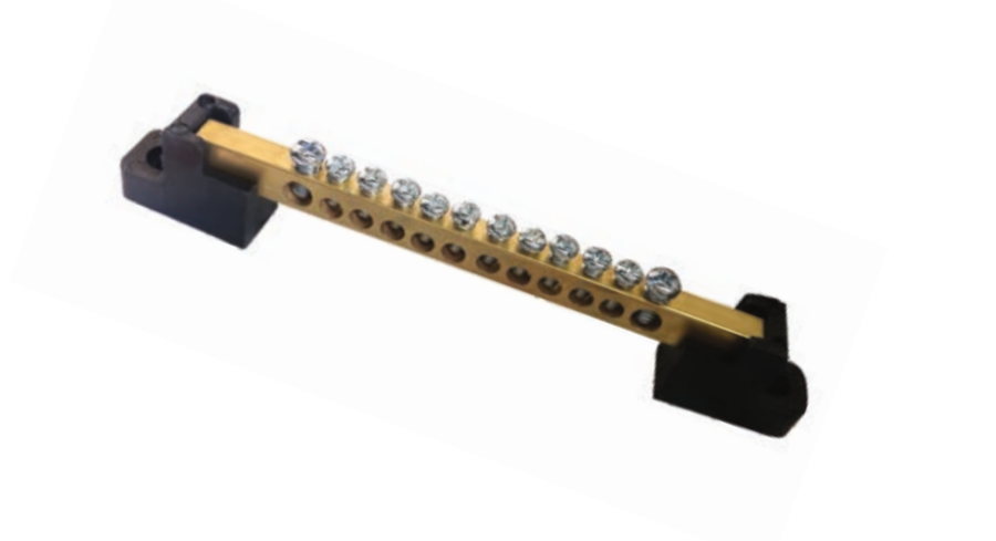 org_638581970039600528 Hüne Pano Topraklama Klemensi Ayaklı 6.5X9mm 7 Delikli 80A - Görsel 1