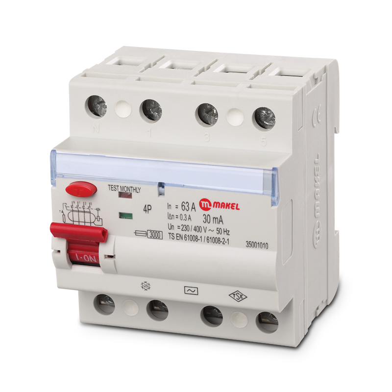 org_638593994112107376 Makel Trifaze Kaçak Akım Rölesi 4P 63A 30Ma 3Ka - Görsel 1
