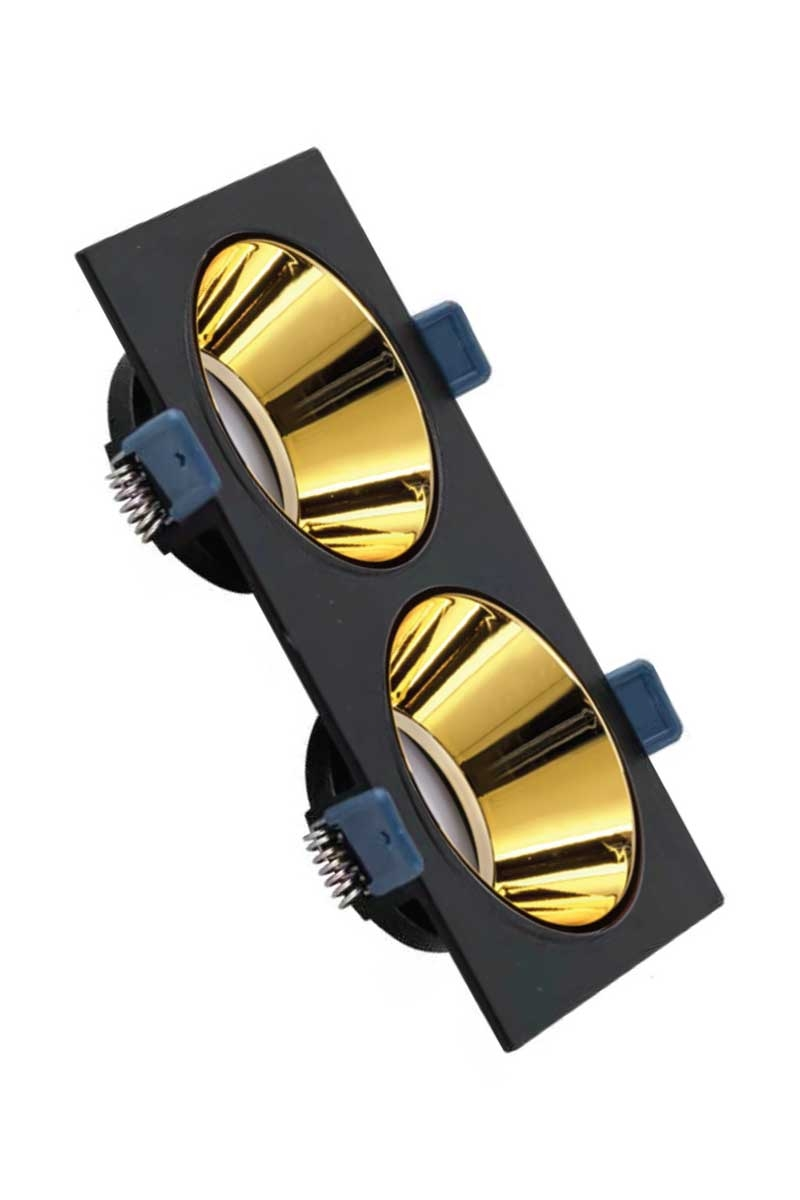 org_638923142426060708 Ack Spot Armatür Sa 2 Li Siyah/gold - Görsel 1