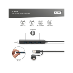 DIGITUS DA-70235 4 Port USB 3.0 Hub USB-C Adaptörlü, 5Gbps - Görsel 2